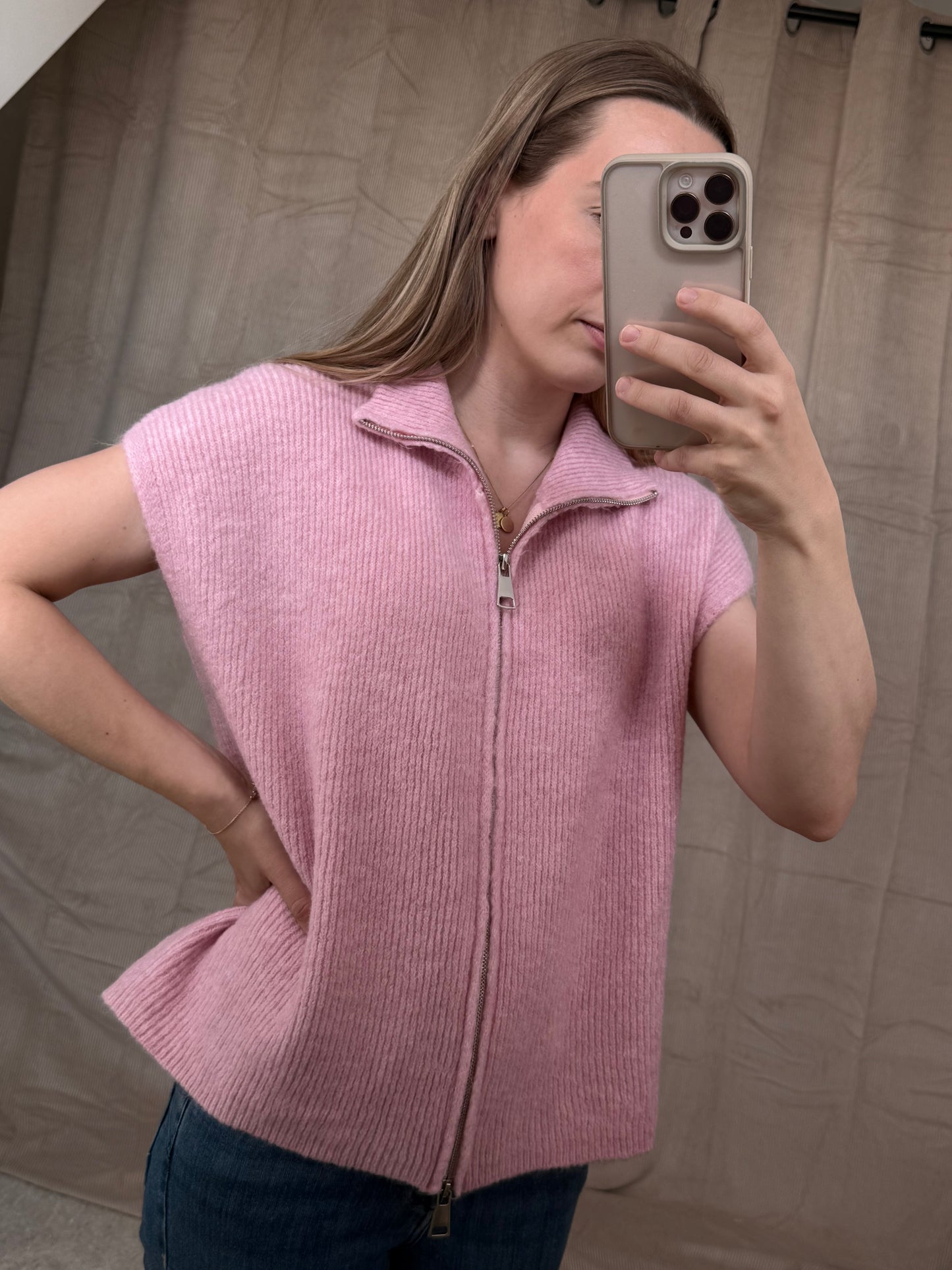 Cozy Zip Knit Vest