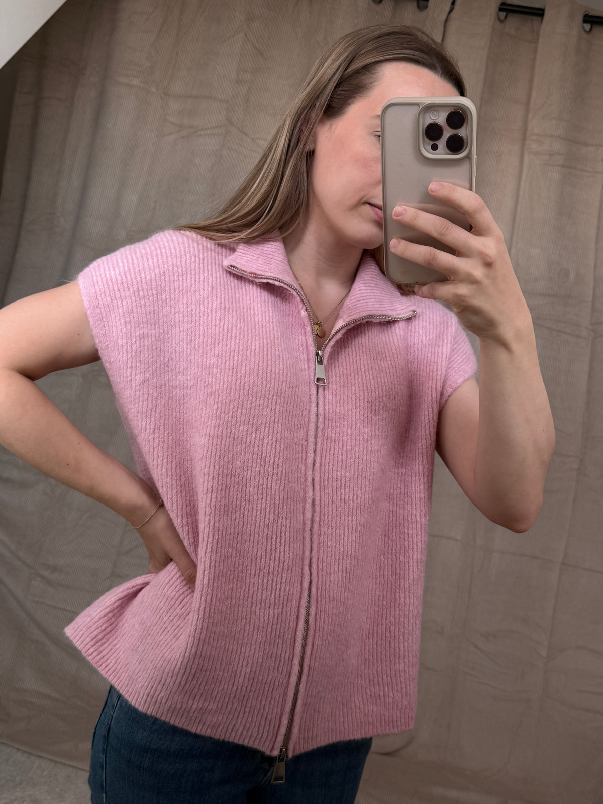 Cozy Zip Knit Vest