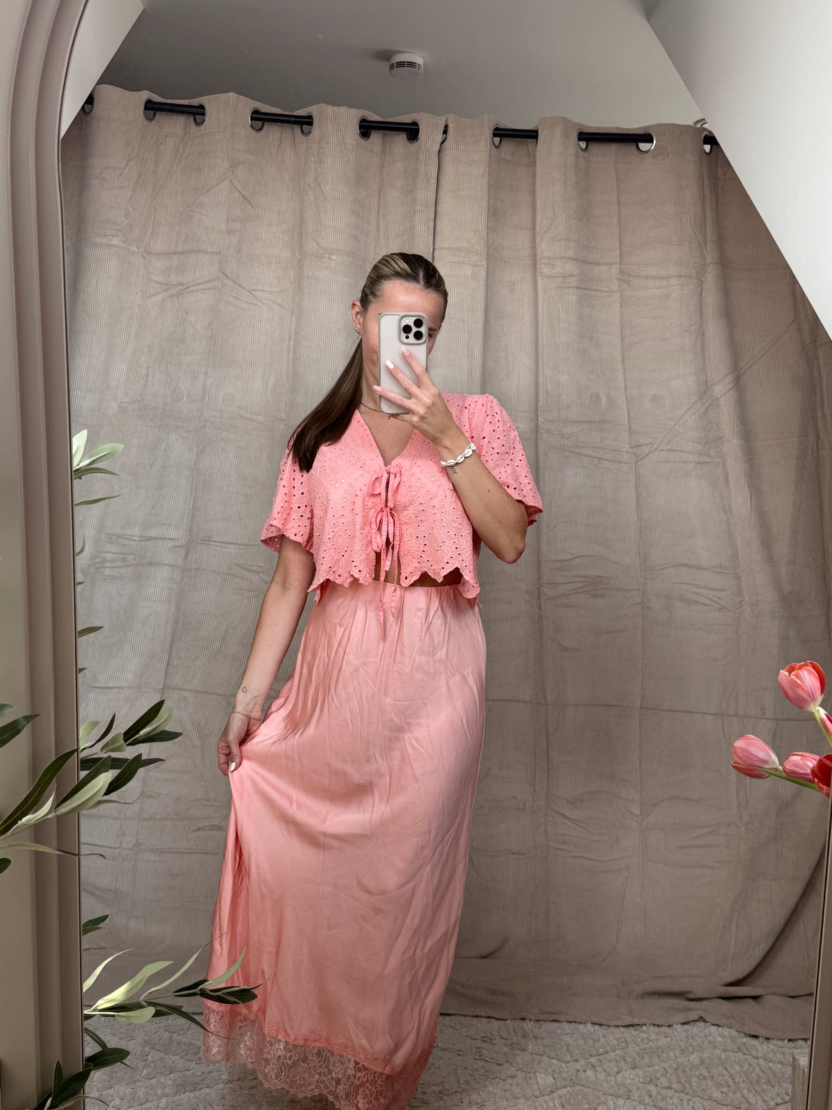Satin Lacey Skirt