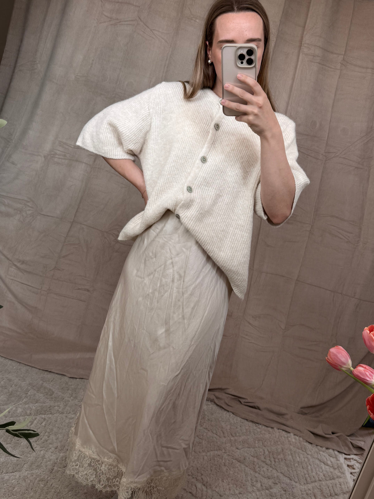 Satin Lacey Skirt
