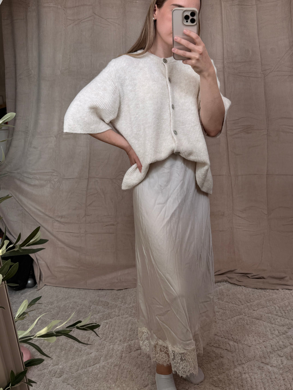 Satin Lacey Skirt