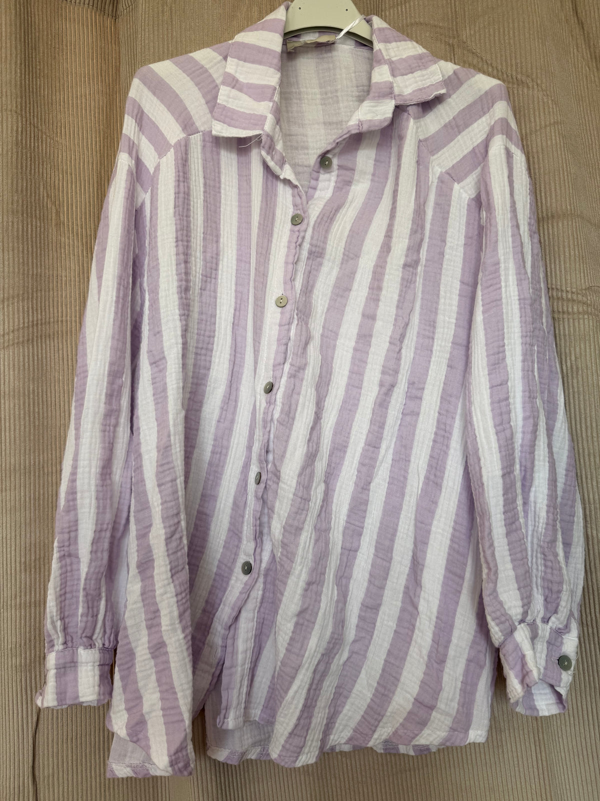 Lavender Musselin Bluse